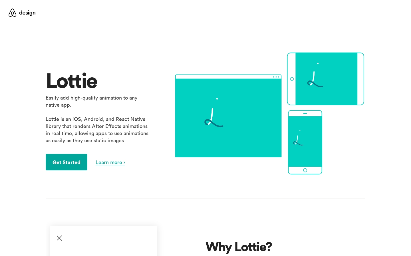 A screenshot of https://airbnb.design/lottie